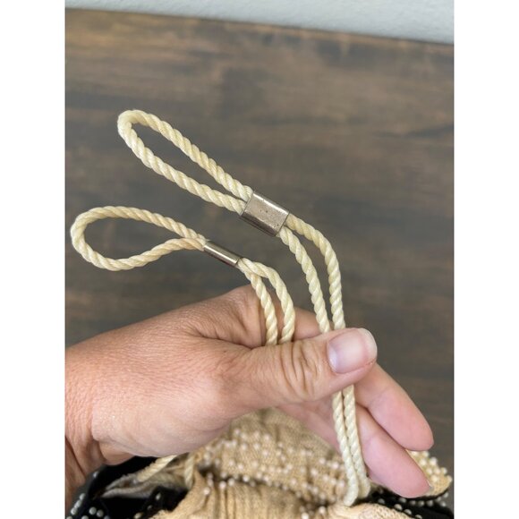 Vintage Multi Color Beaded Cinch Purse 70s - Picture 4 of 9